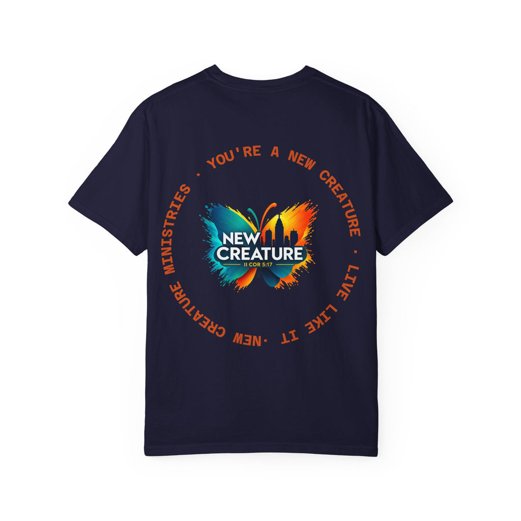 New Creature Butterfly T-Shirt — "You're a New Creature" Christian Youth Tee