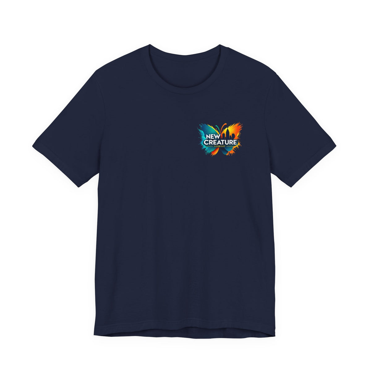 New Creature Butterfly Tee — Christian Faith Inspirational T‑Shirt