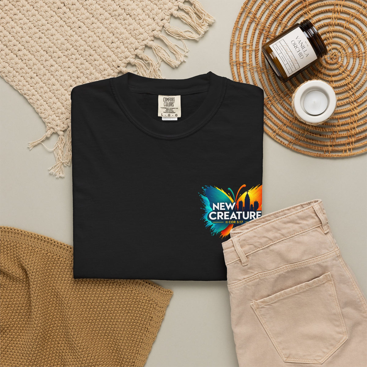 New Creature Butterfly T-Shirt — "You're a New Creature" Christian Youth Tee