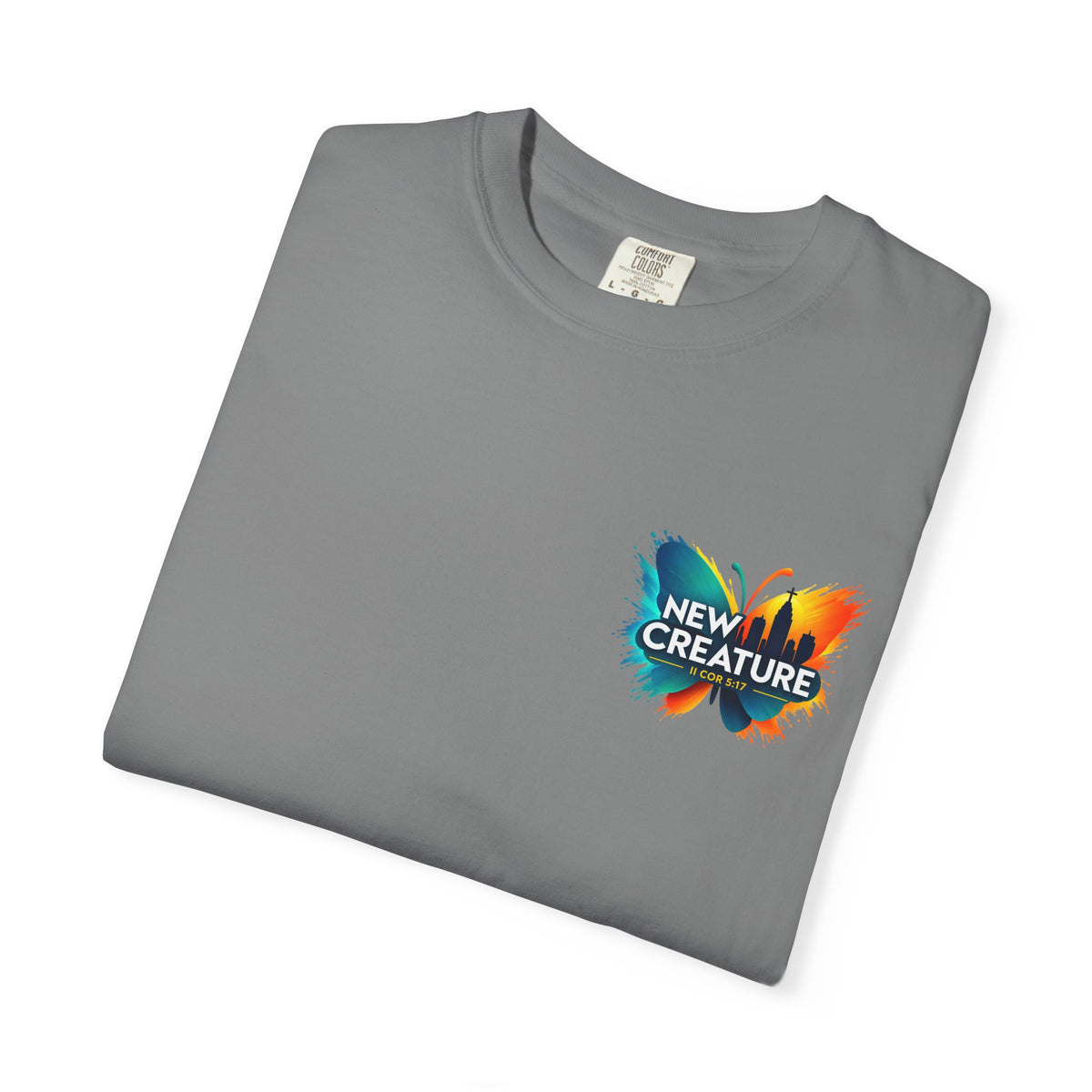 New Creature Butterfly T-Shirt — "You're a New Creature" Christian Youth Tee