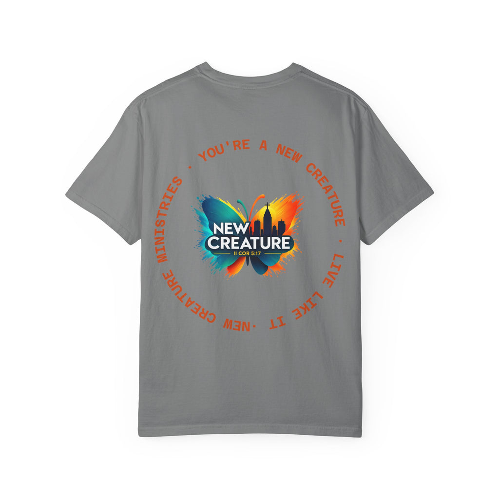 New Creature Butterfly T-Shirt — "You're a New Creature" Christian Youth Tee