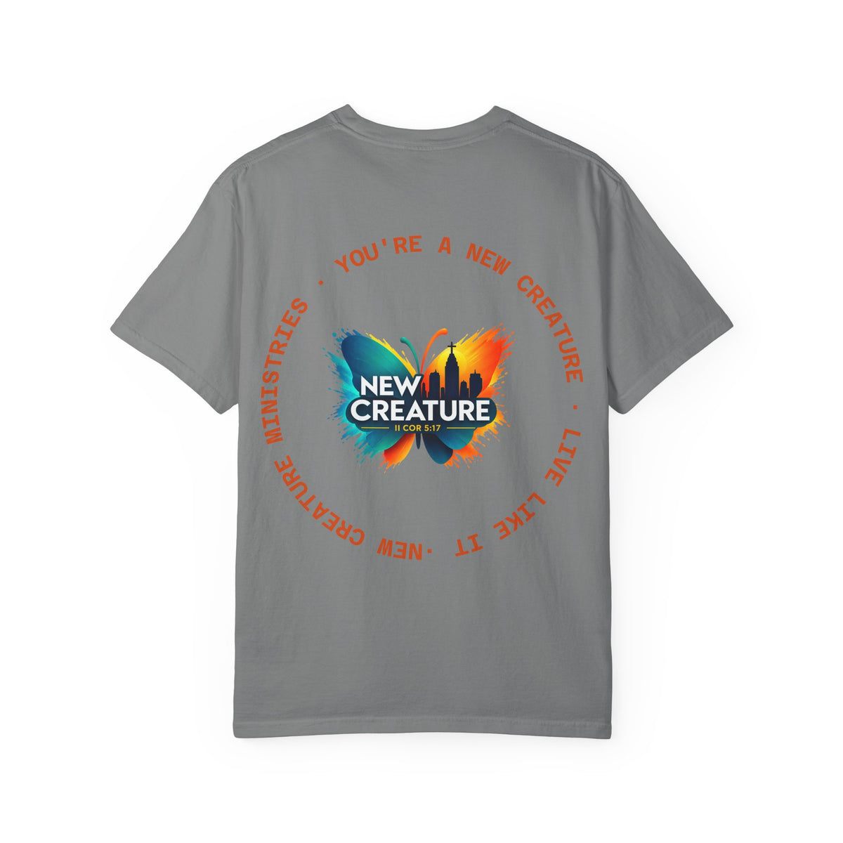 New Creature Butterfly T-Shirt — "You're a New Creature" Christian Youth Tee