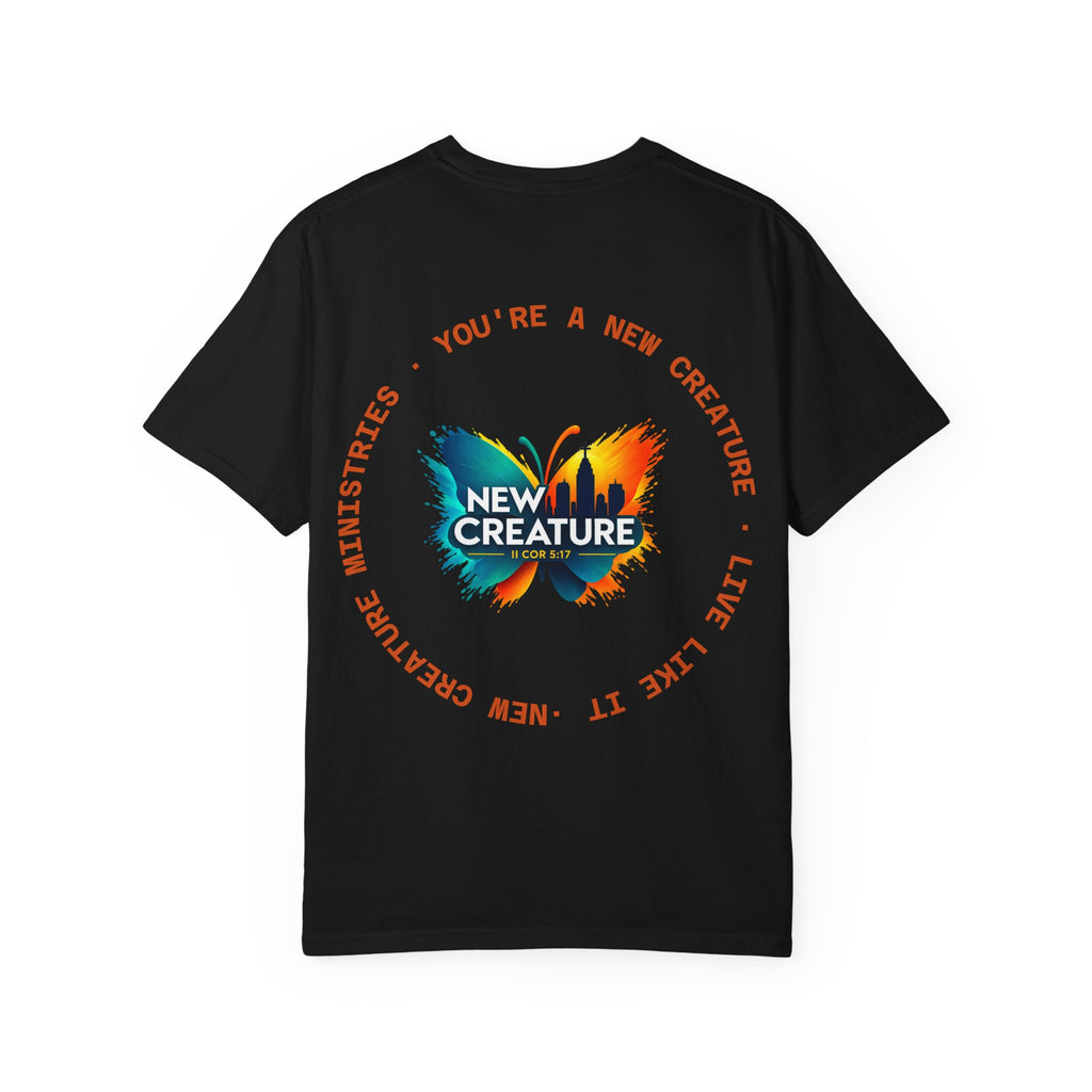 New Creature Butterfly T-Shirt — "You're a New Creature" Christian Youth Tee