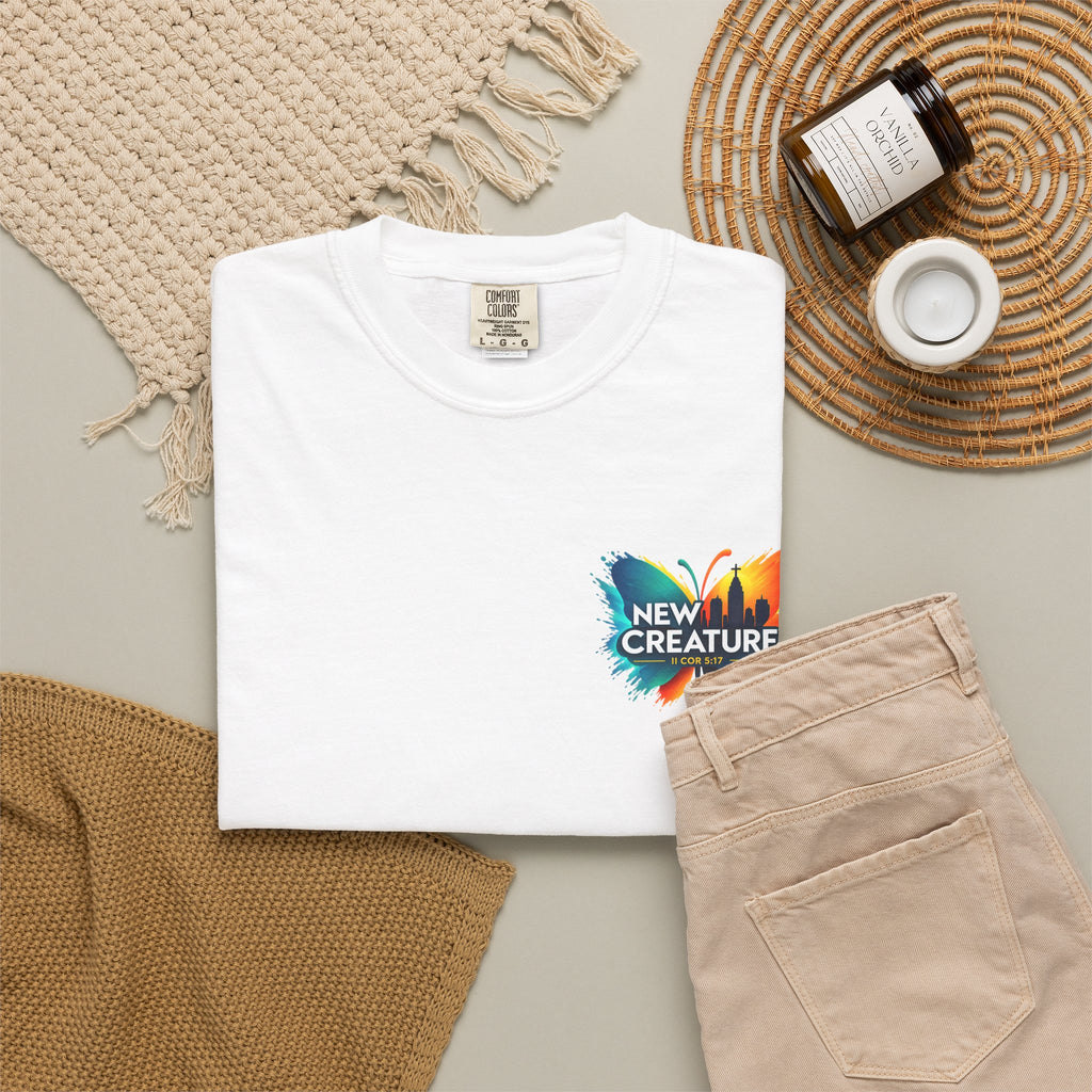 New Creature Butterfly T-Shirt — "You're a New Creature" Christian Youth Tee